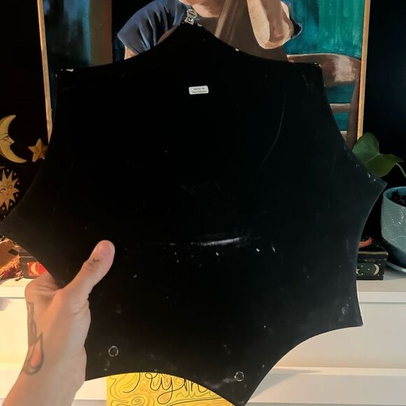 Celestial Sun Wall Art Folk Art in Black and Gold 3 Hangers 90s Whimsygoth 16.5" - Picture 12 of 12